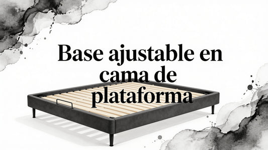 Adjustable base on platform bed
