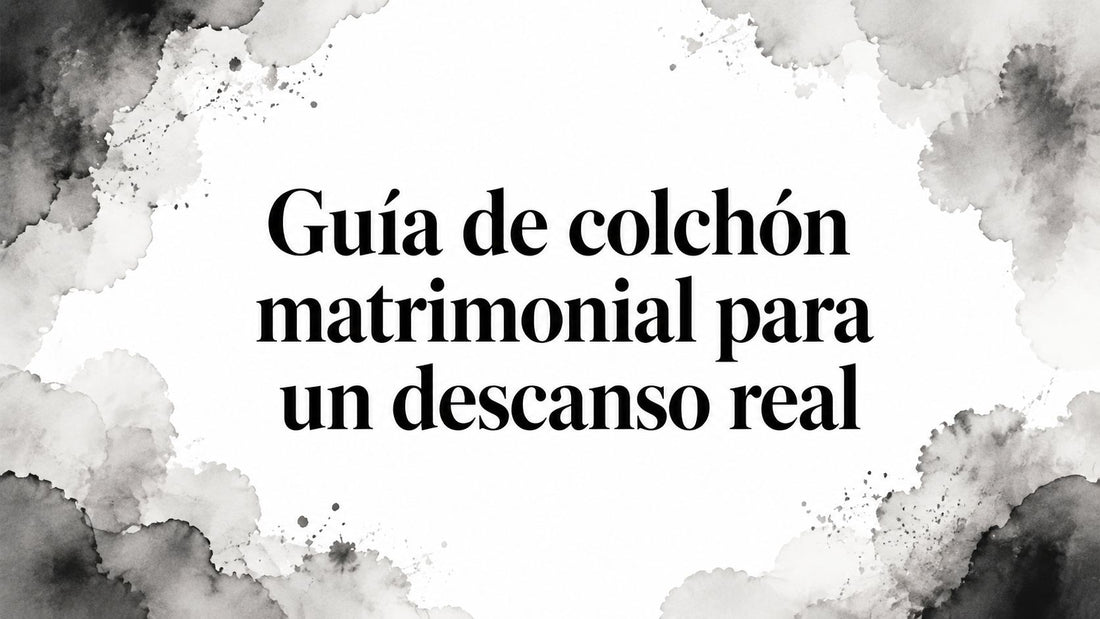 Guía de colchón matrimonial para un descanso real