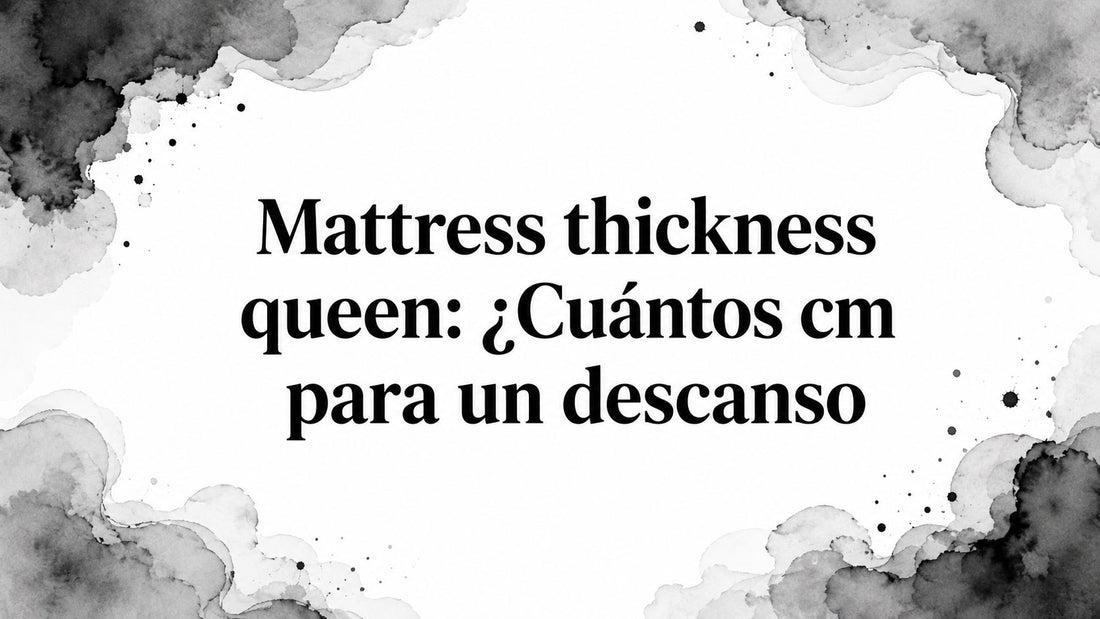 Mattress thickness queen: ¿Cuántos cm para un descanso