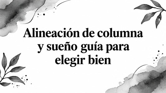 Alineación de columna y sueño guía para elegir bien