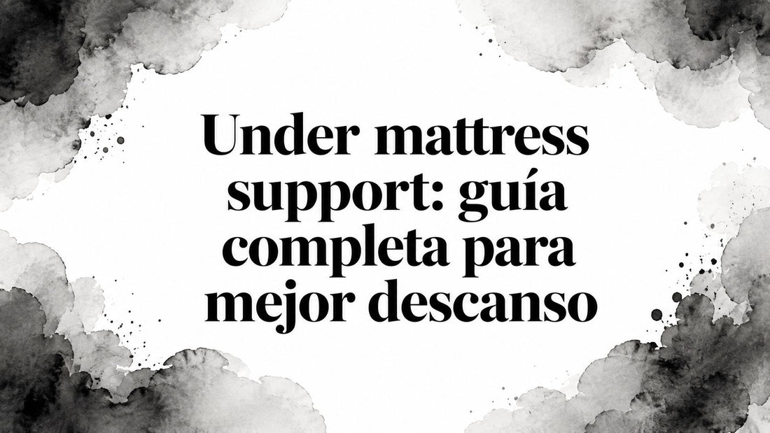 Under mattress support: guía completa para mejor descanso